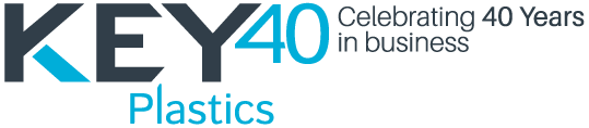 Key Plastics 40th anniversary logo